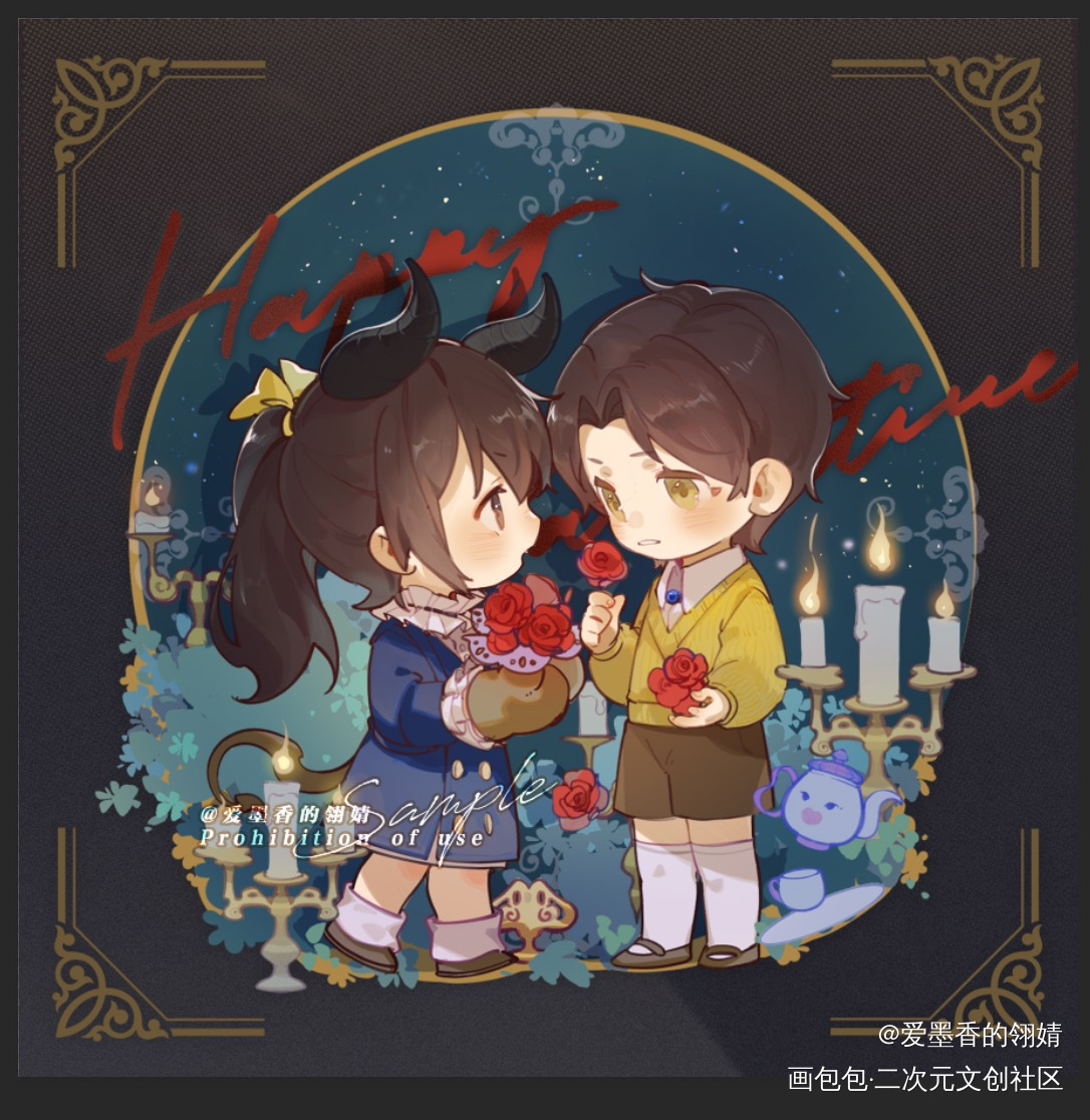 ♥忘羡贺图♥_魔道祖师忘羡墨香铜臭绘画作品