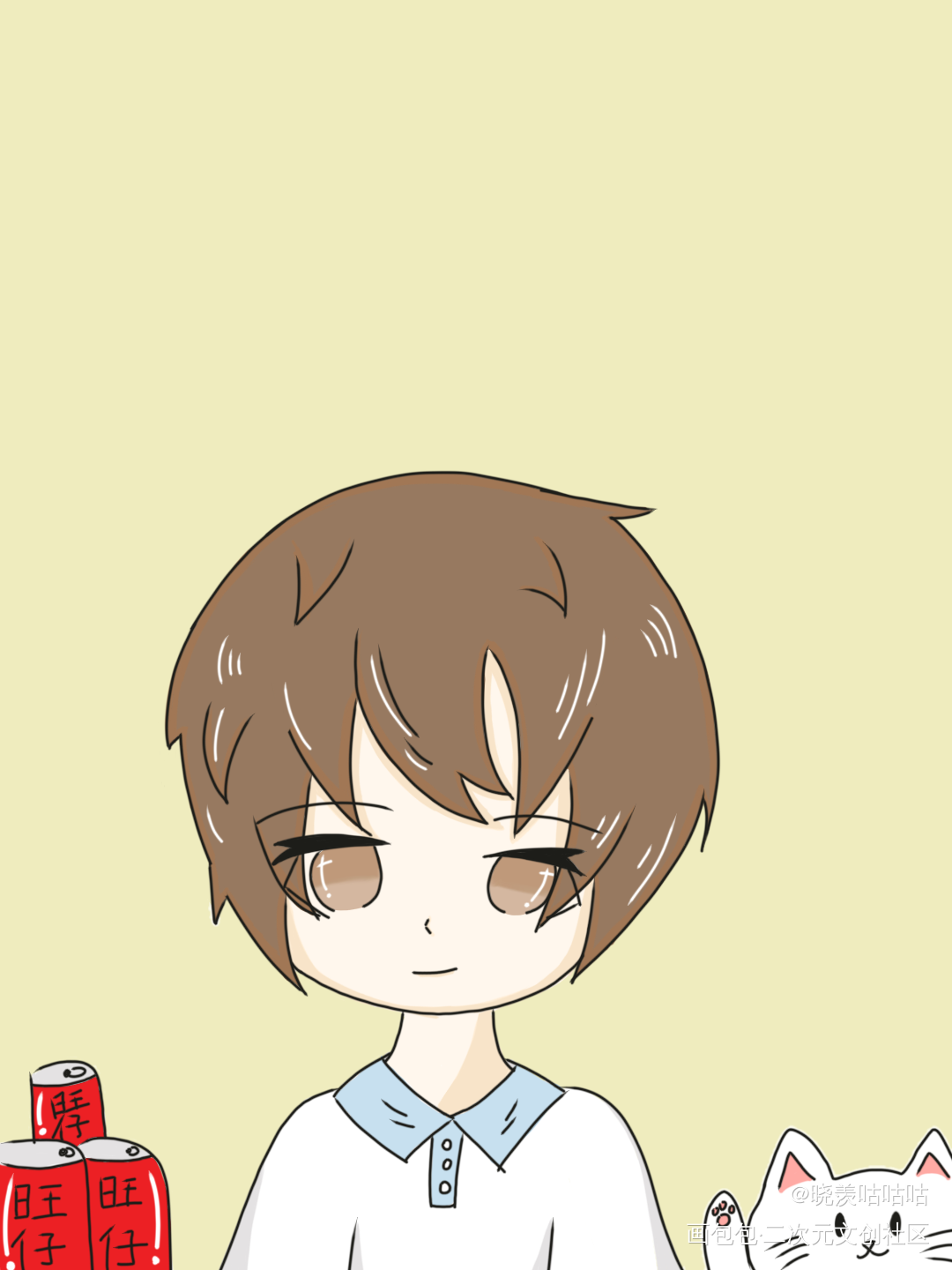 好久之前画的添望_某某盛望江添绘画作品