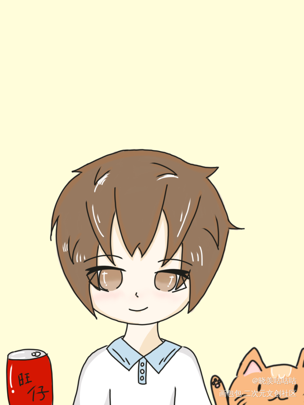 好久之前画的添望_某某盛望江添绘画作品