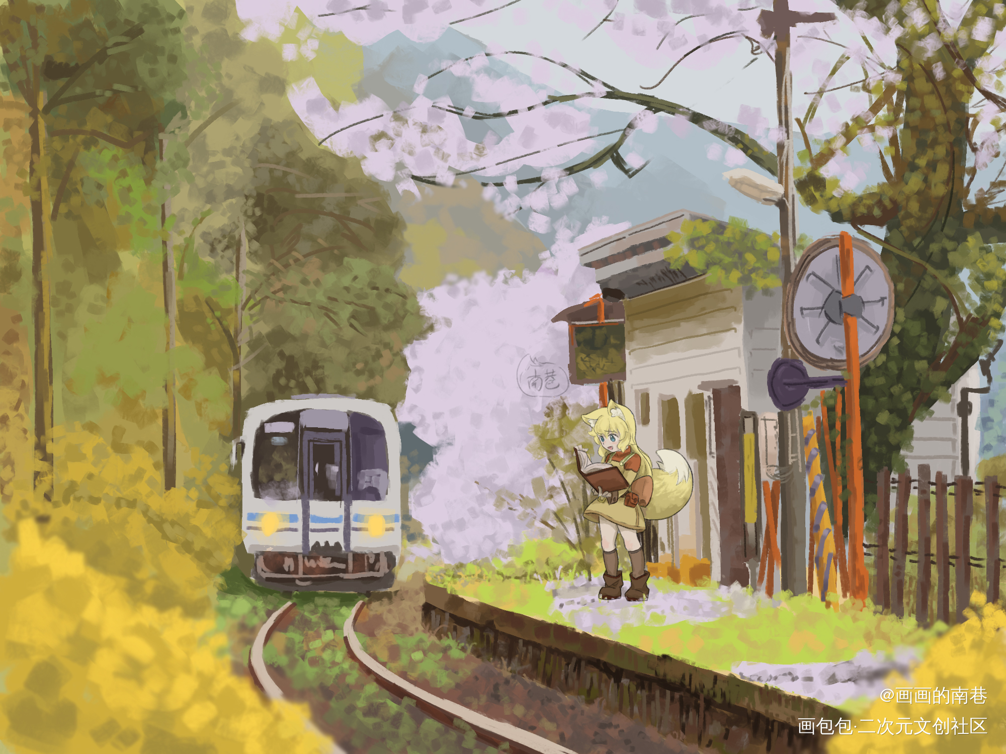 原创和一个 间谍过家家 同人_间谍过家家场景插画板绘原创绘画作品