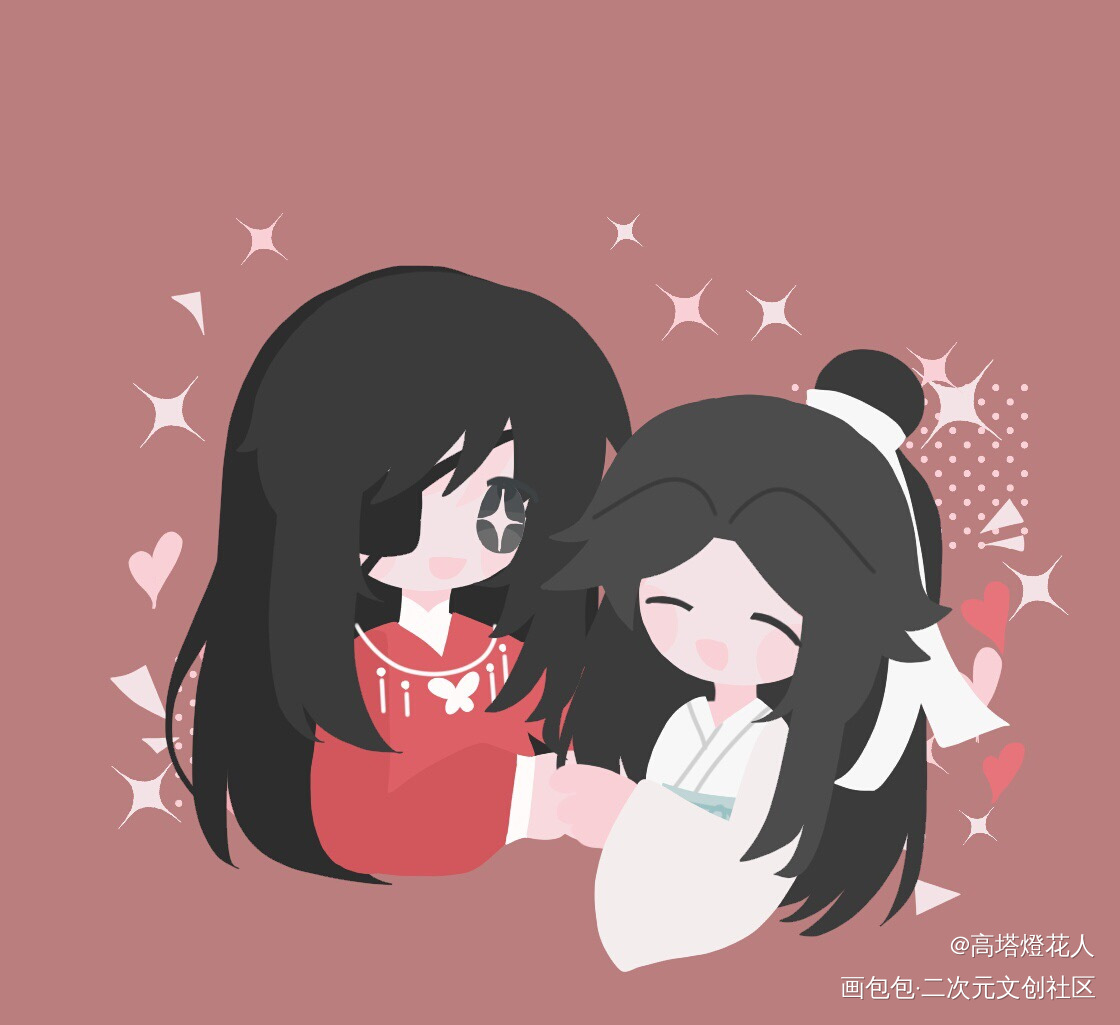 520_天官赐福花怜绘画作品