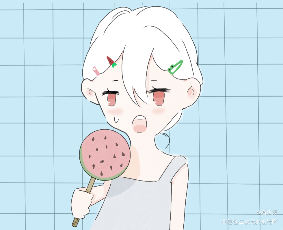 好热_摸鱼页绘画作品