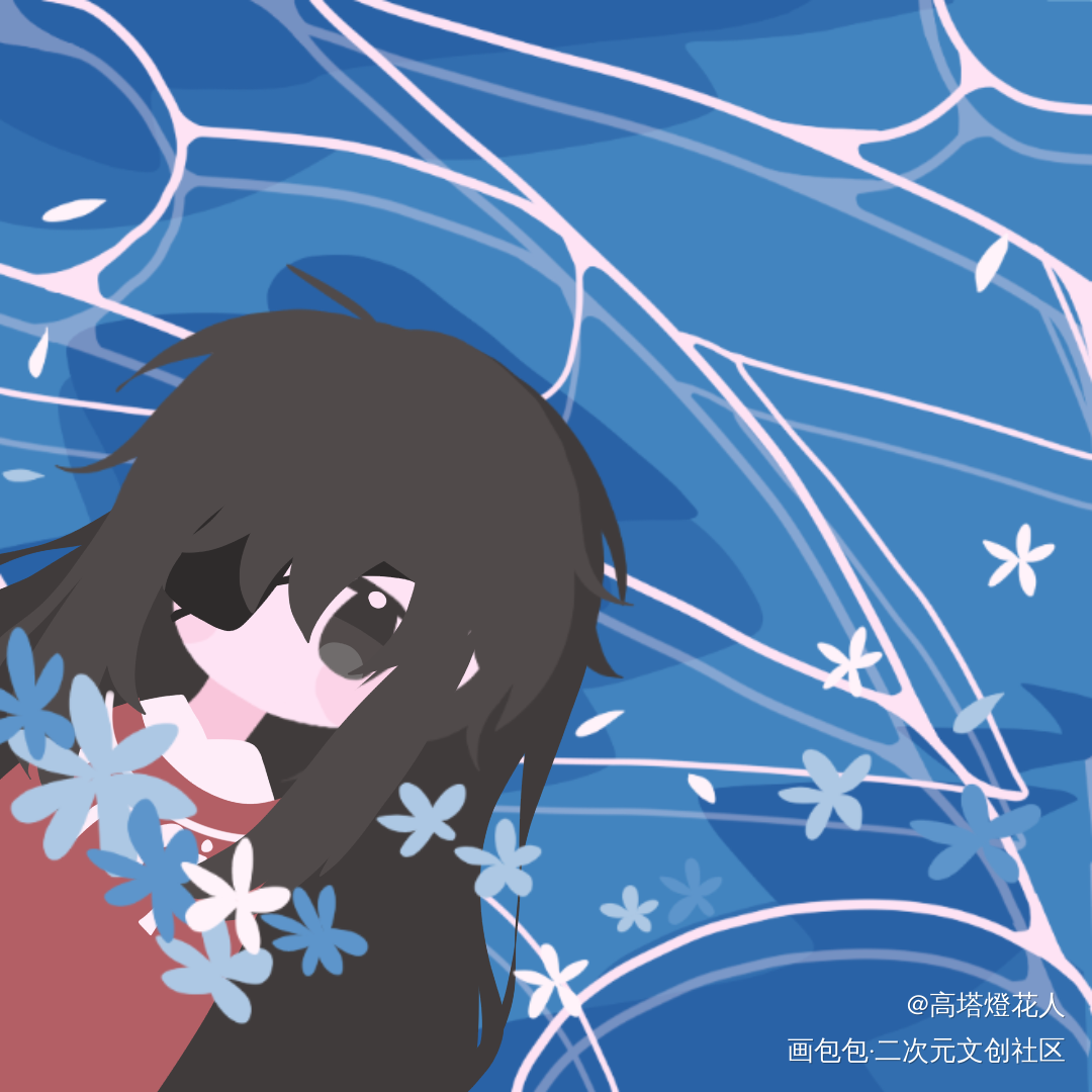 _天官赐福花怜绘画作品