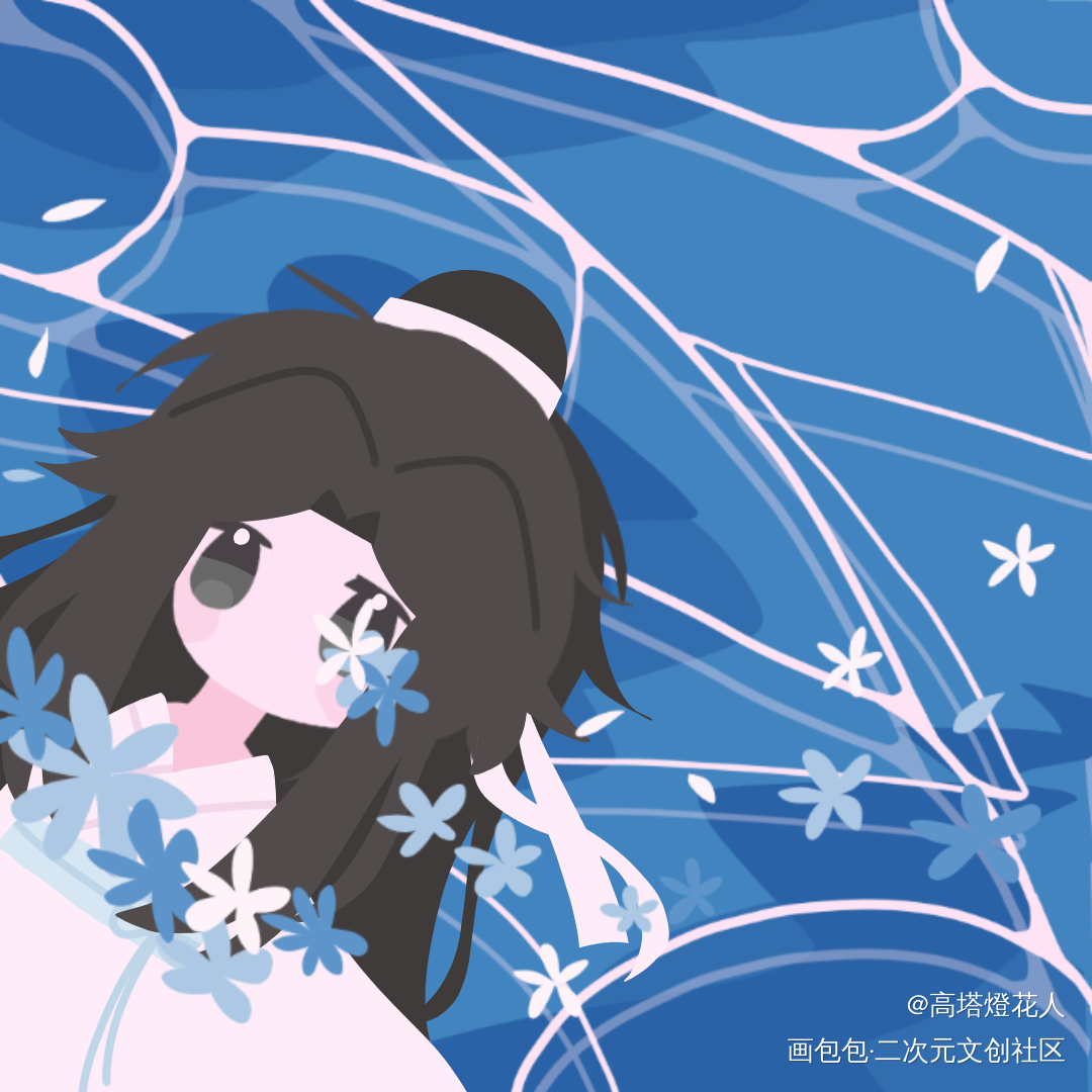 _天官赐福花怜绘画作品