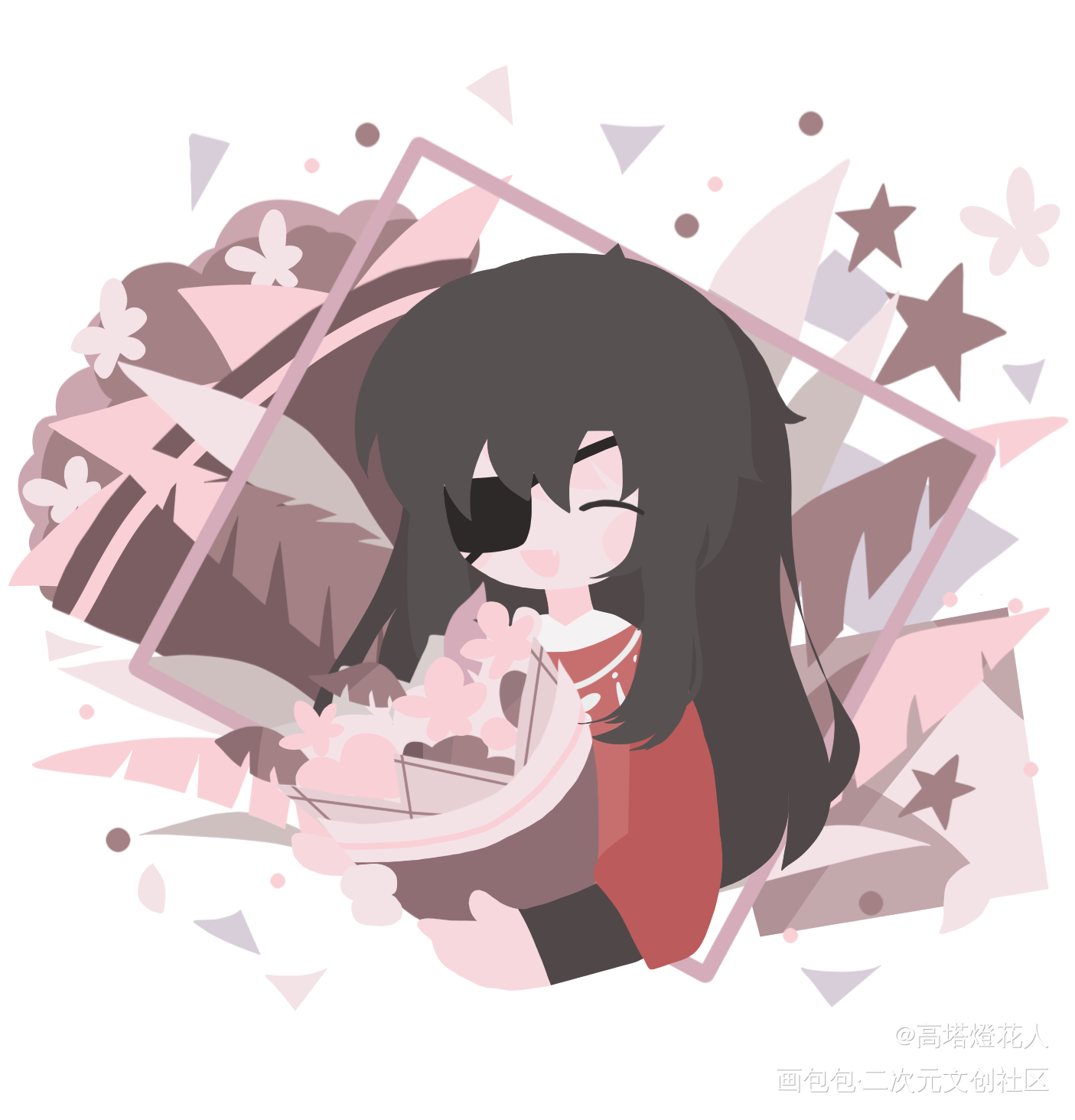 _天官赐福花怜绘画作品