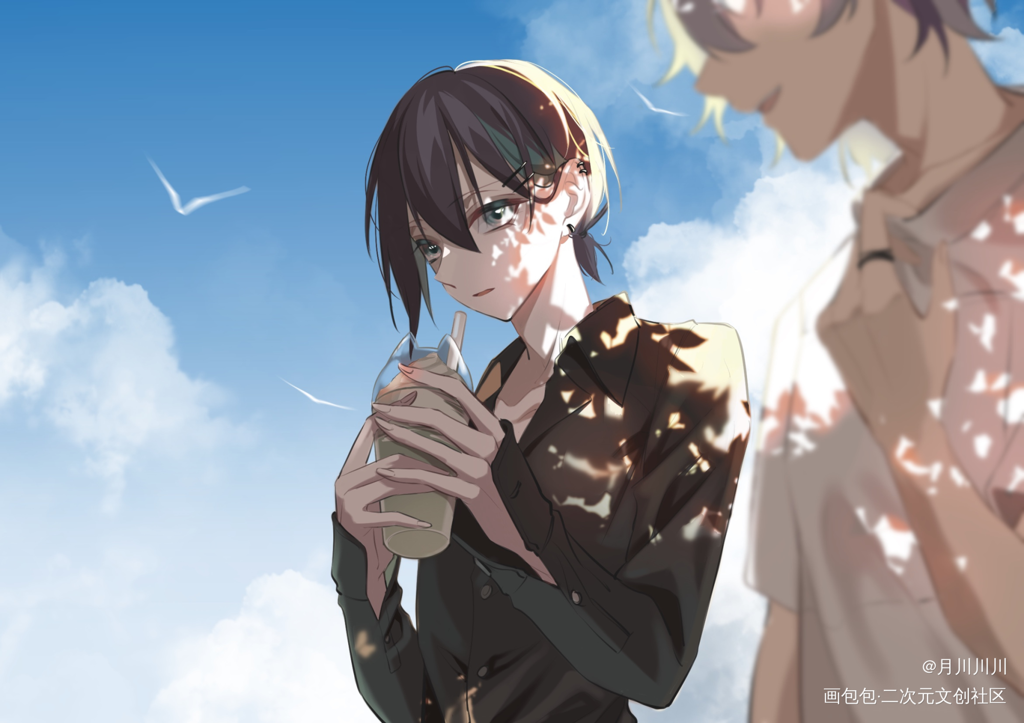 _彩虹社平涂日系插画同人Vtuber绘画作品