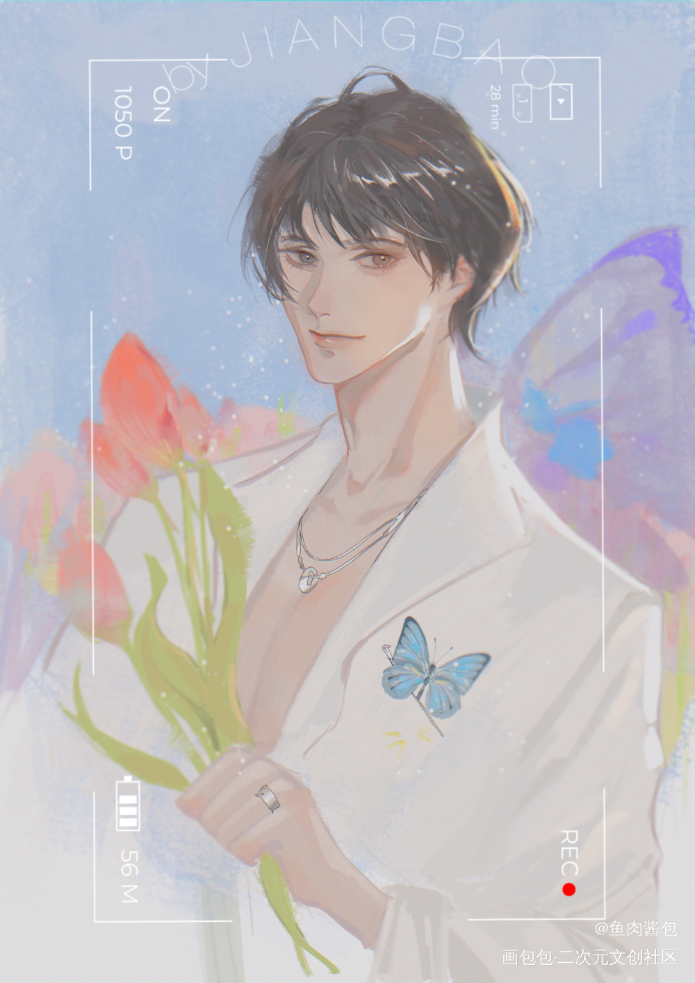郁金香小鱼_吞海葱花鱼吴雩步重华破云2吞海绘画作品