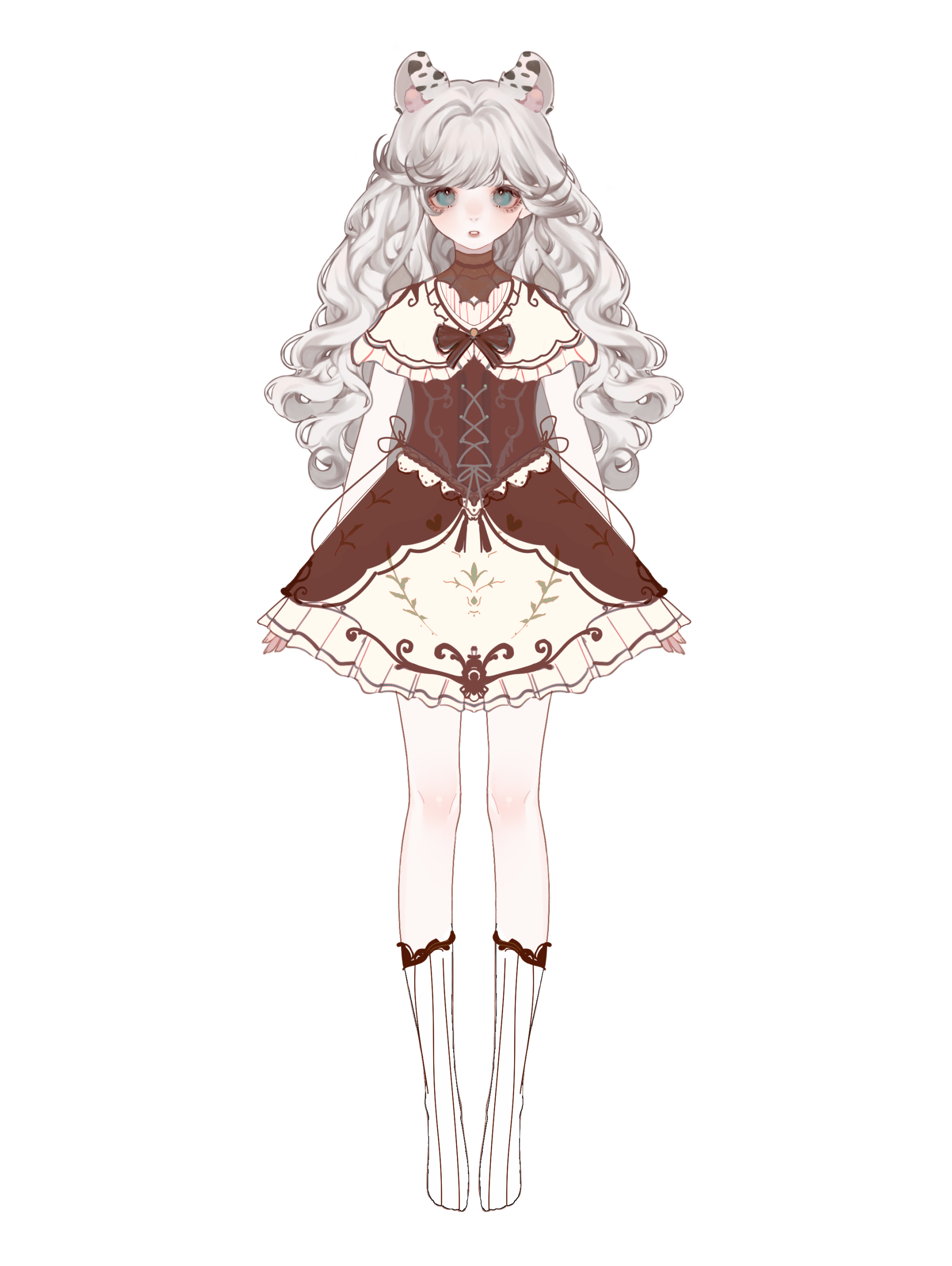 摸了点无偿服设，粉赞自取_板绘涂平涂日系原创服设服设稿件展示粉丝福利无偿绘画绘画作品