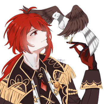 姥爷_原神迪卢克绘画绘画作品