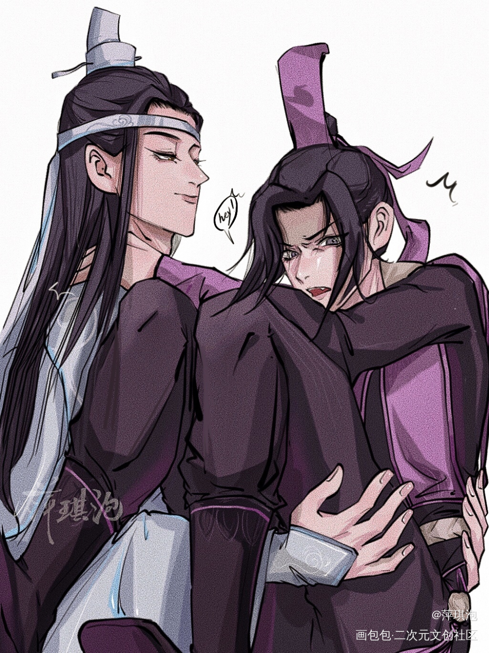 咳_魔道祖师曦澄蓝曦臣江澄绘画作品