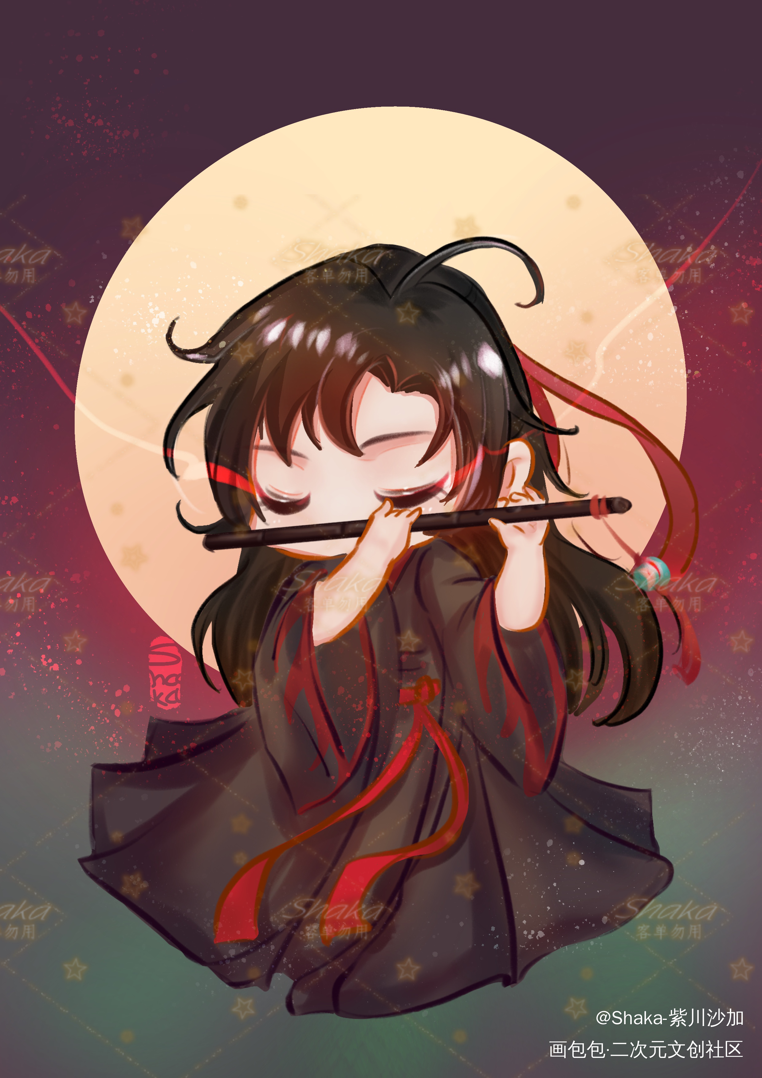 q版老祖羡_魔道祖师忘羡q版我要上首推墨香铜臭绘画作品