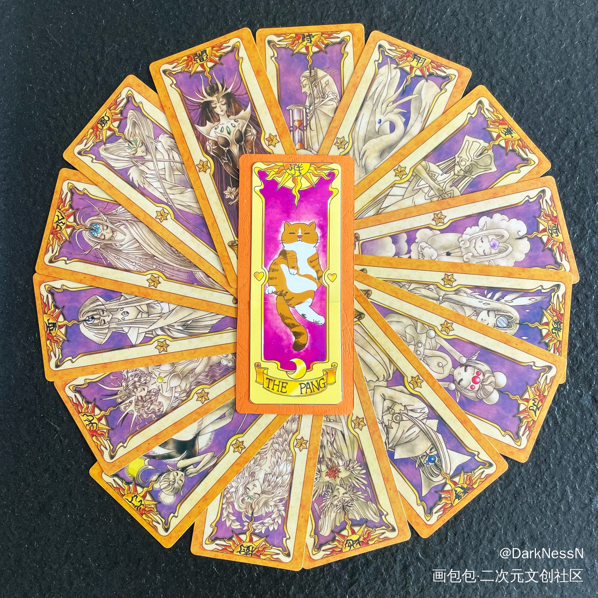 猫咪库洛牌_百变小樱魔卡少女樱花库洛牌我要上首推插画同人绘画作品