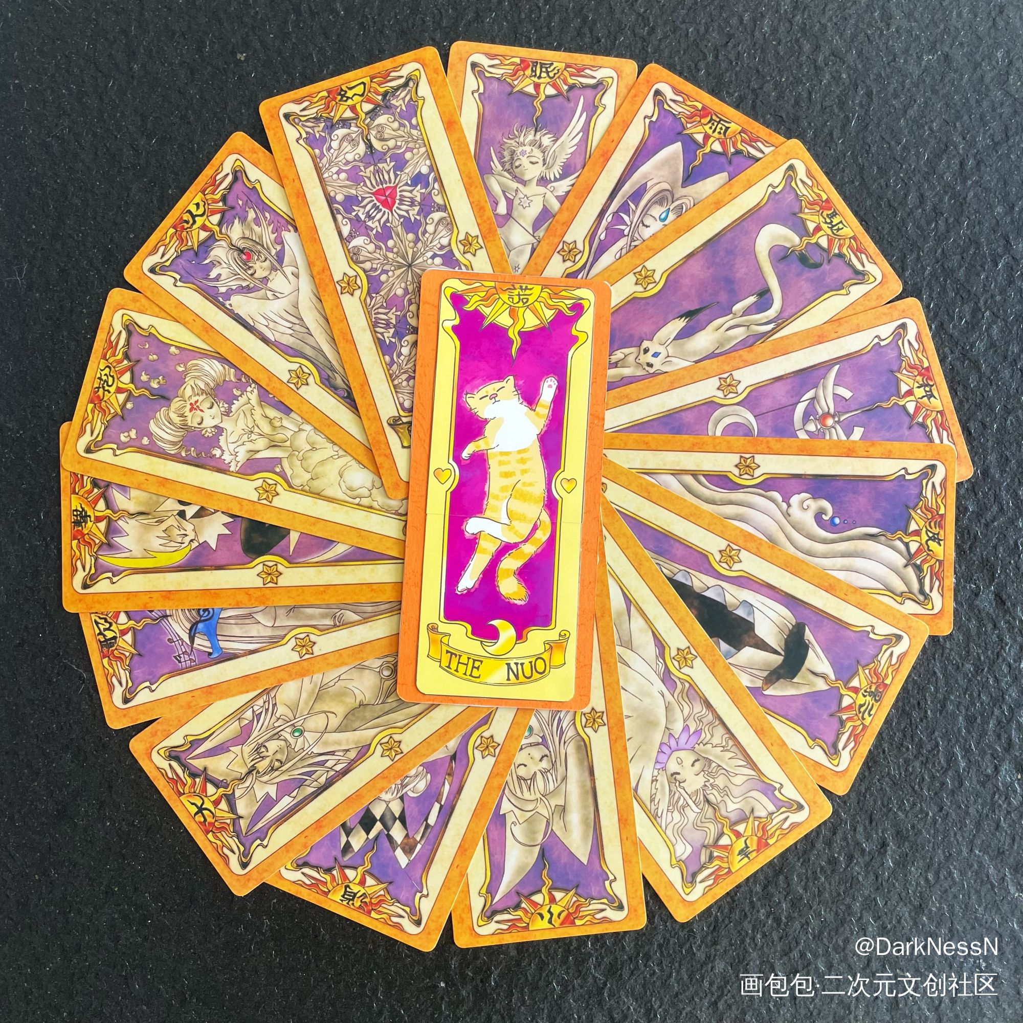 猫咪库洛牌_百变小樱魔卡少女樱花库洛牌我要上首推插画同人绘画作品
