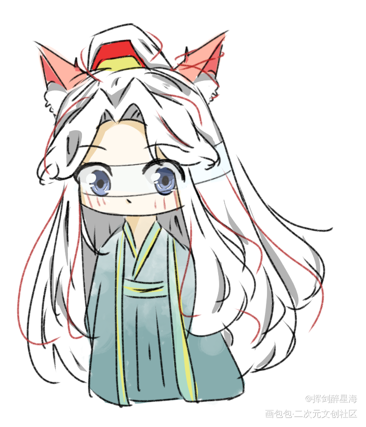 狐耳顾容_穿成高危职业之师尊沈顾容绘画作品