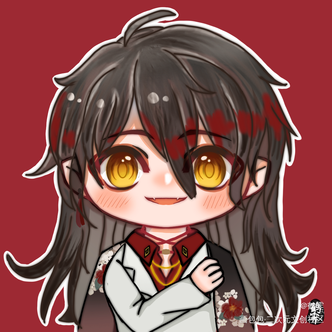 vox大美人呜呜_彩虹社Q版voxakumavox指绘绘画作品