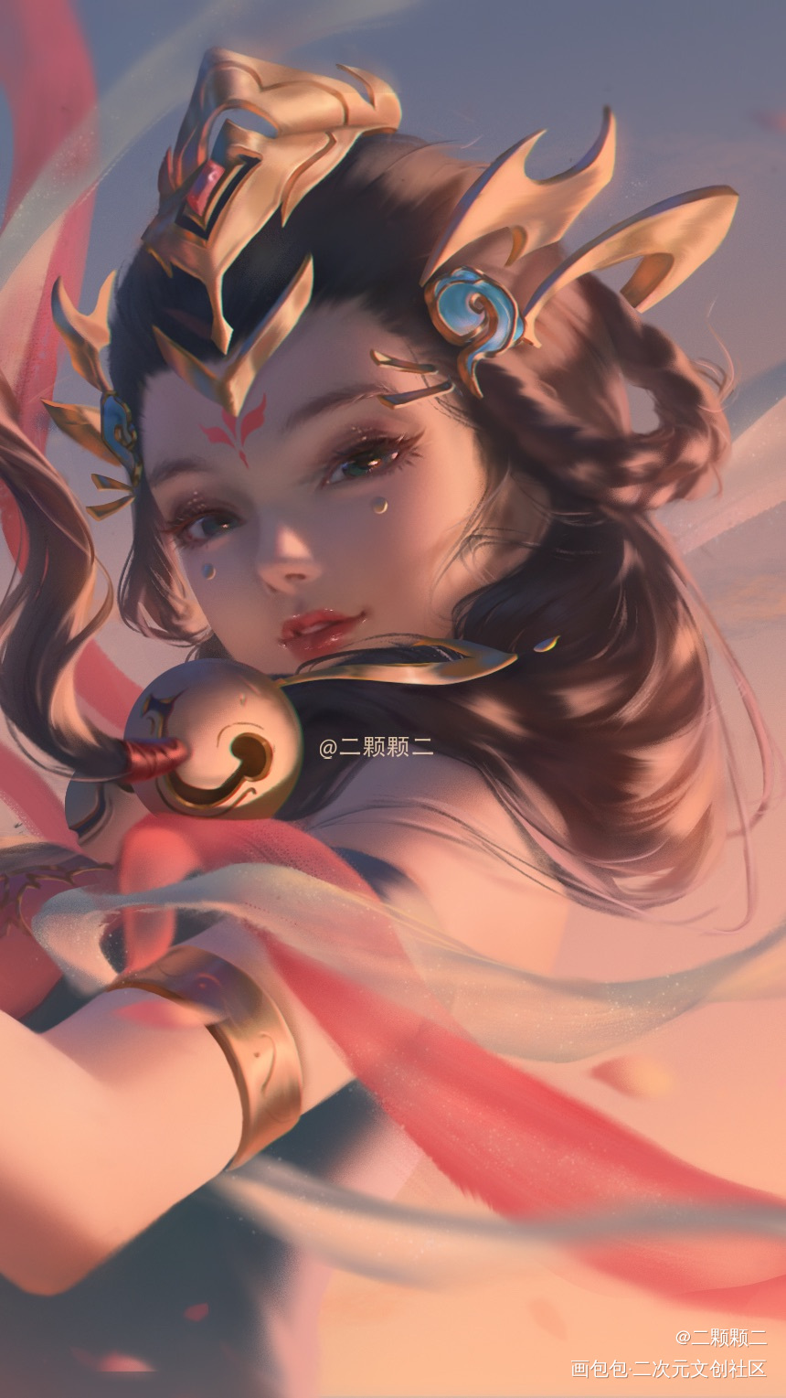 杨玉环_王者荣耀杨玉环厚涂头像同人绘画绘画作品