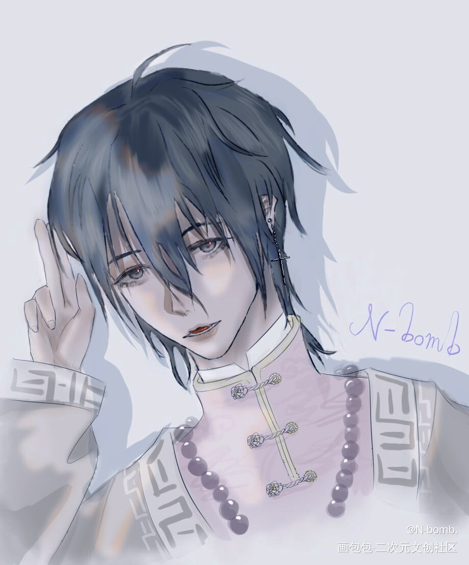 白切黑_板绘涂摸鱼板绘绘画oc绘画作品