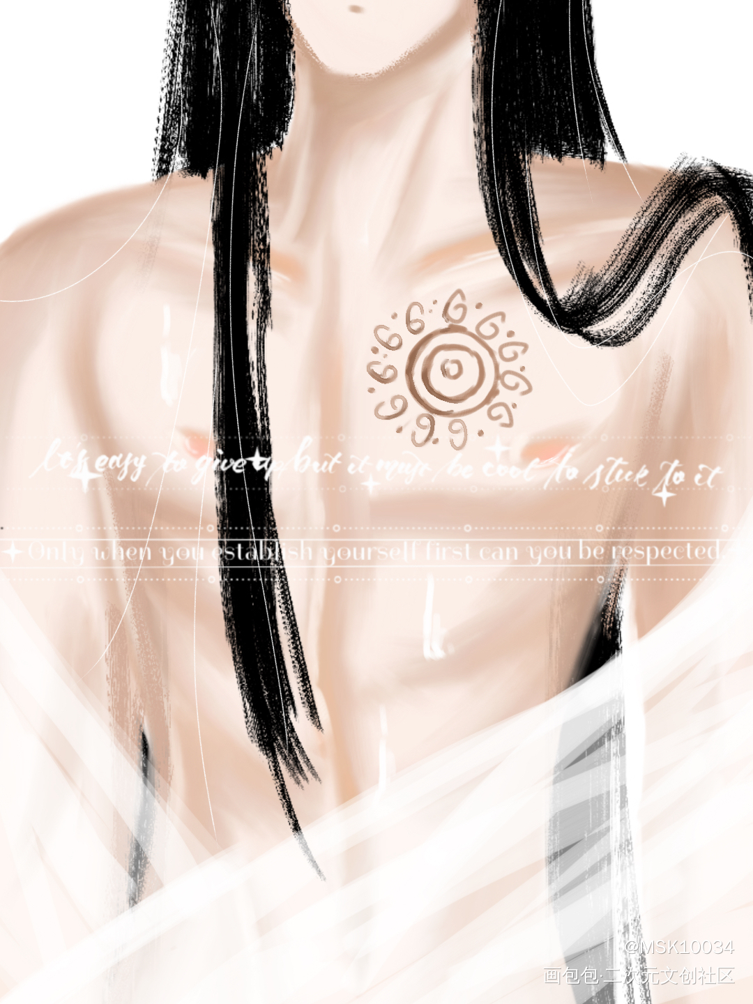wifi私藏老公腹肌照_魔道祖师蓝忘机指绘绘画作品