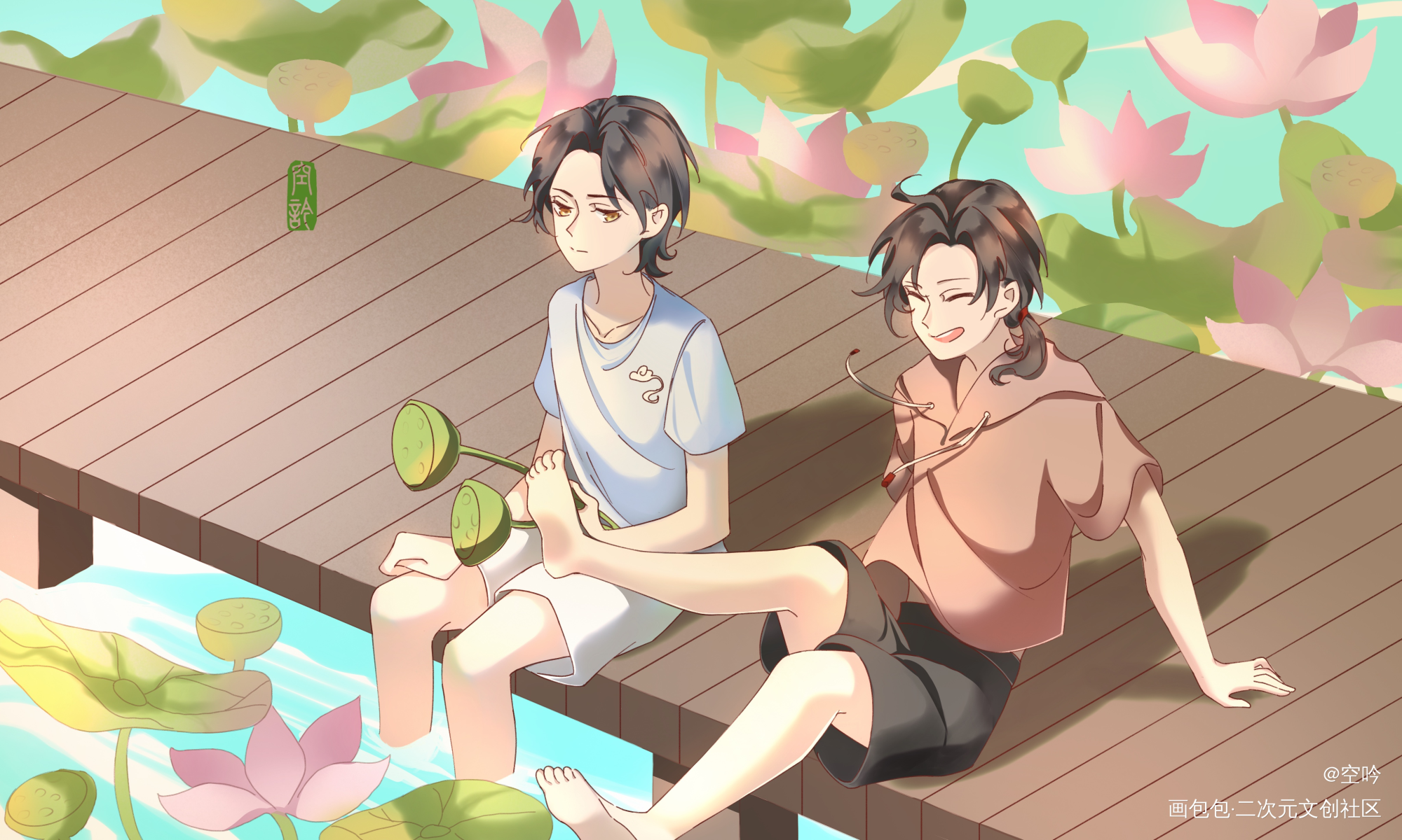 一个现pa_魔道祖师忘羡520CP守护节绘画作品