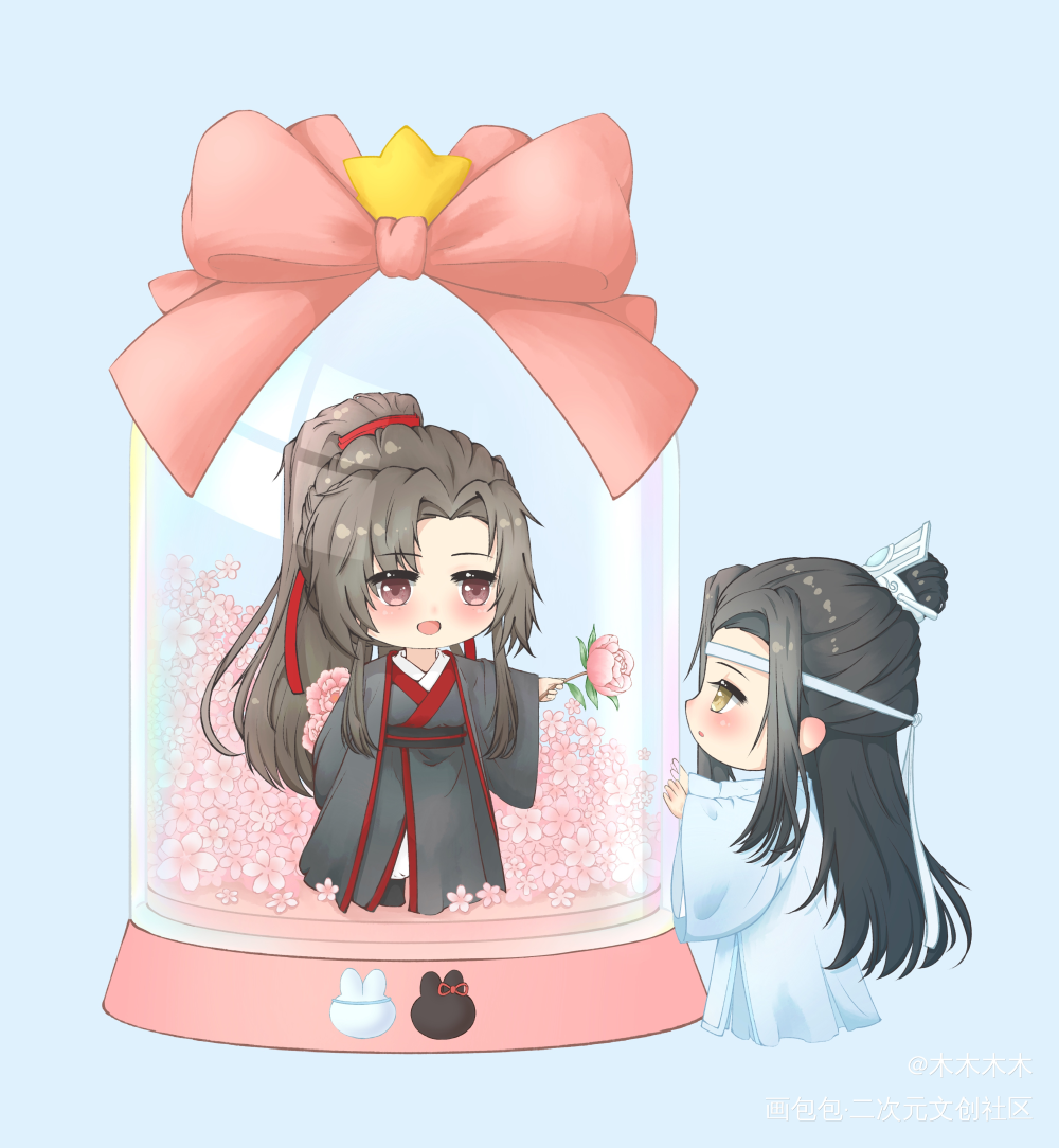 忘羡_魔道祖师忘羡Q版墨香铜臭绘画作品