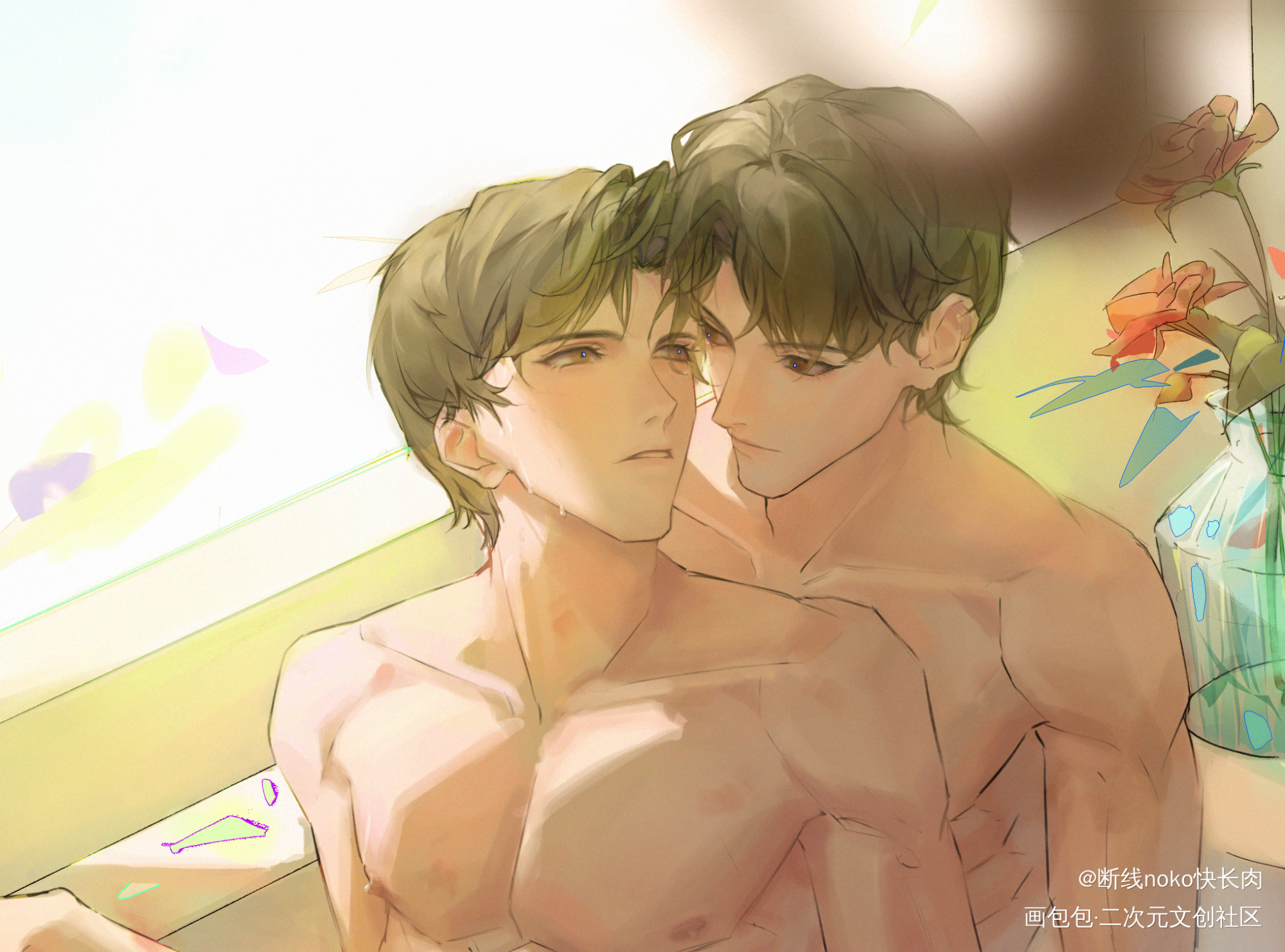 贺宝生日快乐❤️_病案本谢清呈贺予绘画作品