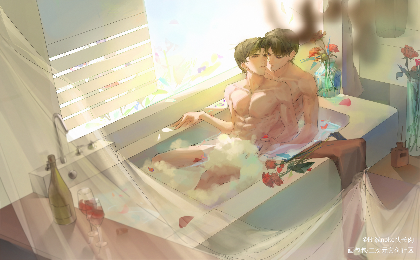 贺宝生日快乐❤️_病案本谢清呈贺予绘画作品