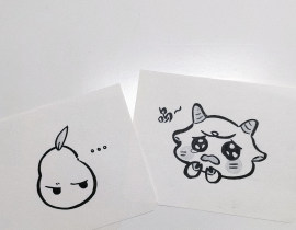 「委屈屈锦辛＆淡定黎叔叔」_绘画作品