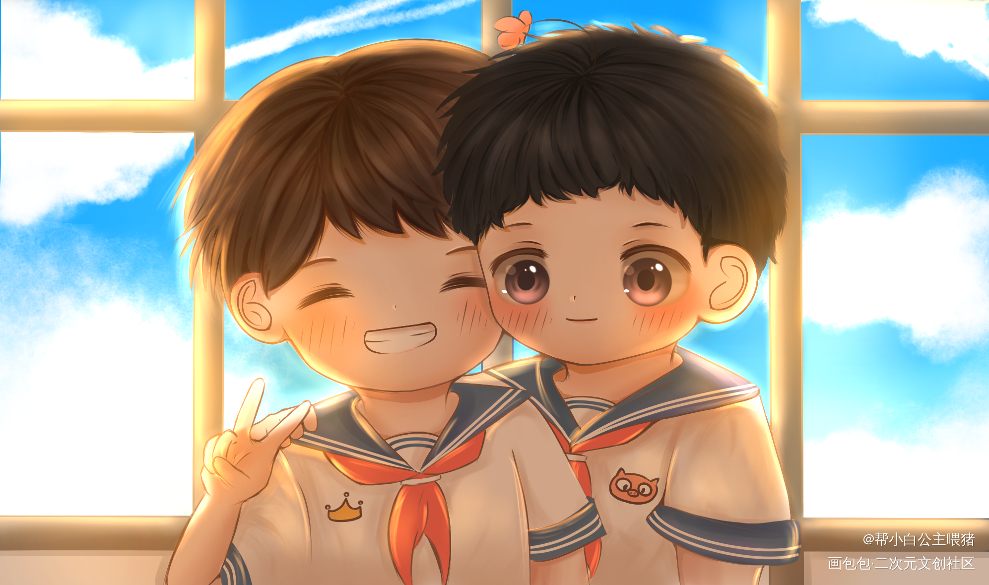 （尺v尺）_188男团白新羽俞风城绘画作品