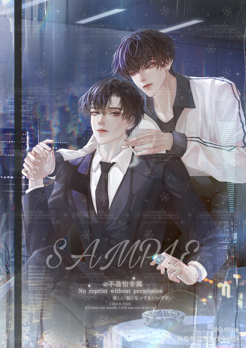 李简·余烬_188男团李简绘画作品