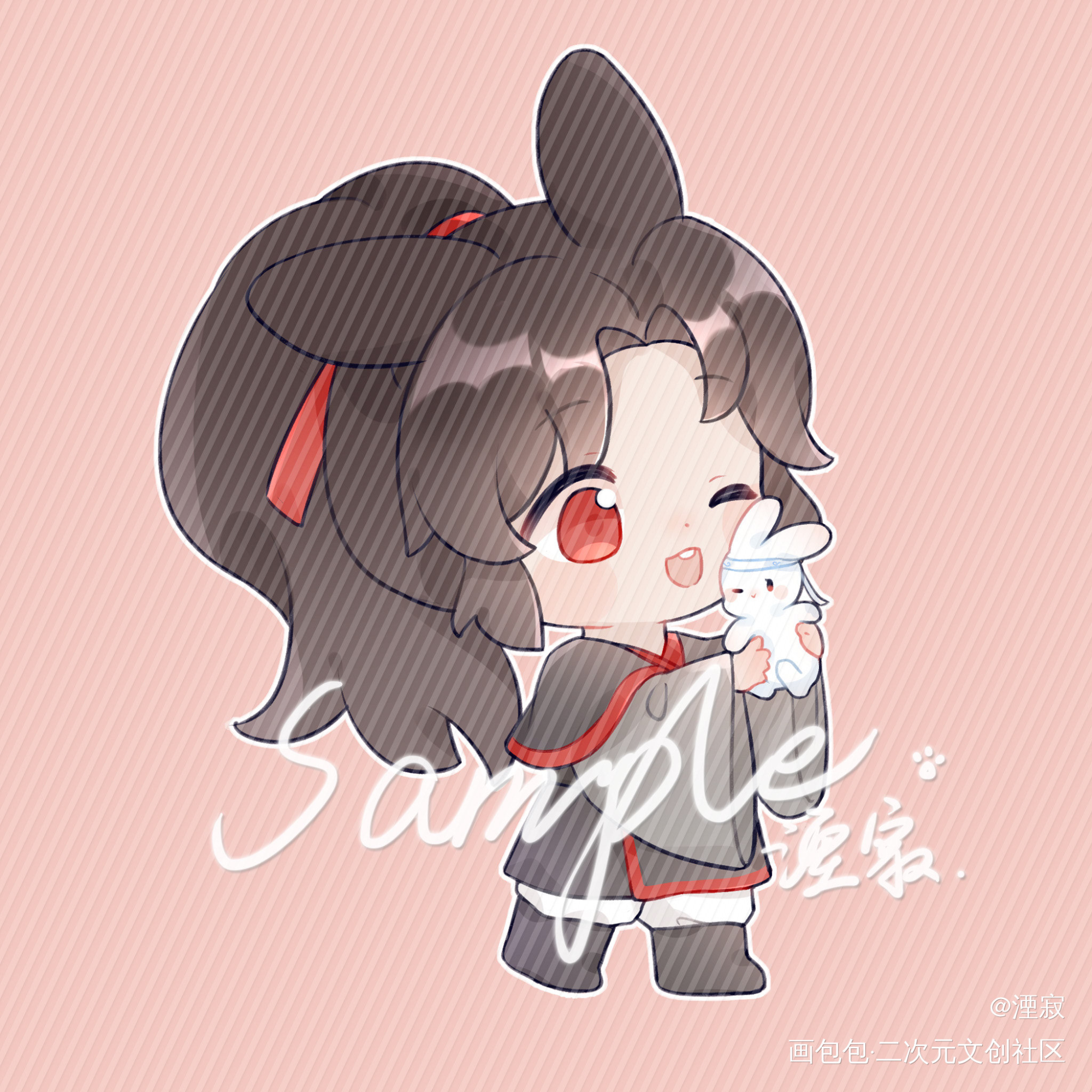 兔兔忘羡_魔道祖师忘羡Q版绘画作品