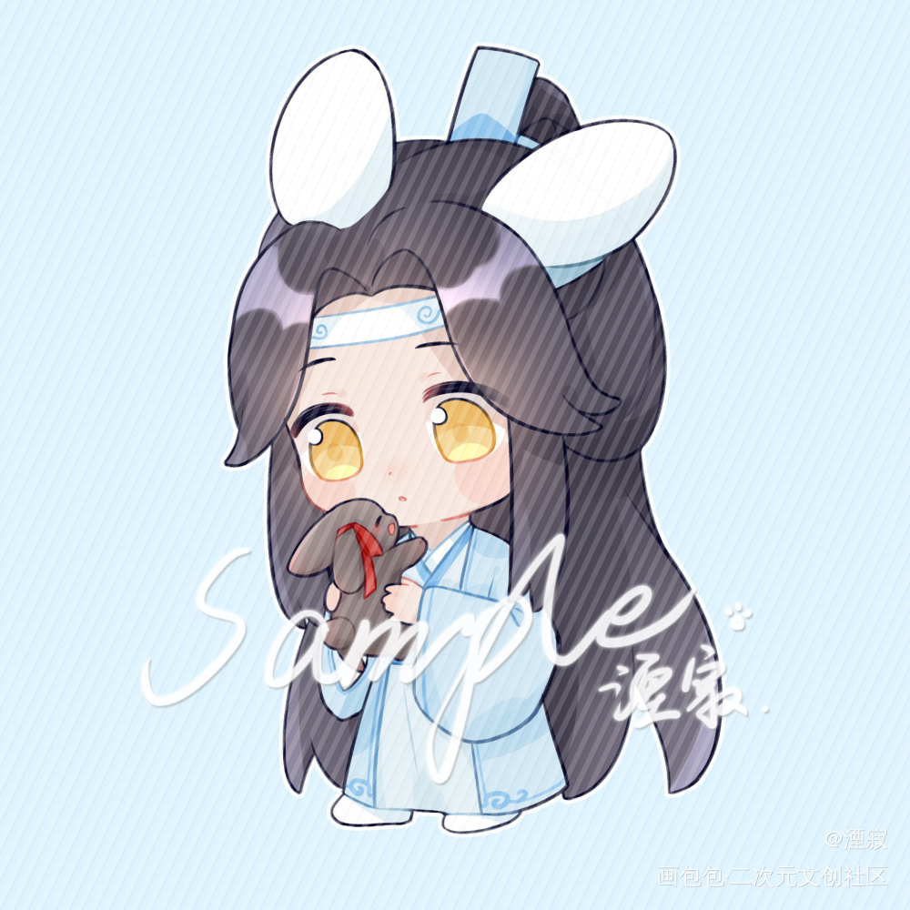 兔兔忘羡_魔道祖师忘羡Q版绘画作品