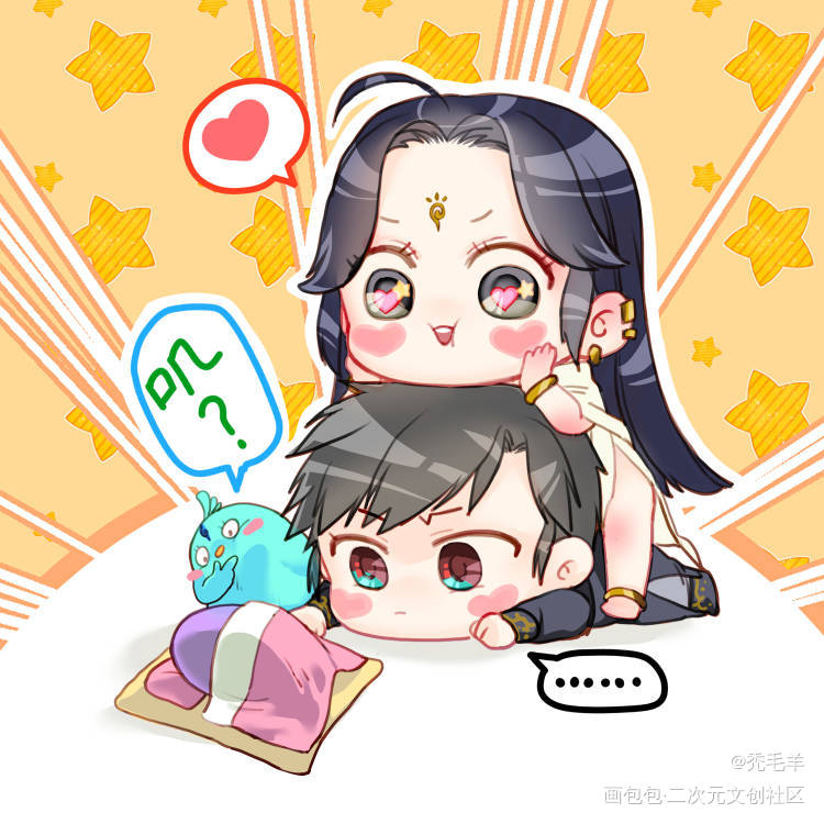 晖凰_提灯映桃花晖凰凤凰周晖摩诃迦楼罗板绘涂绘画作品