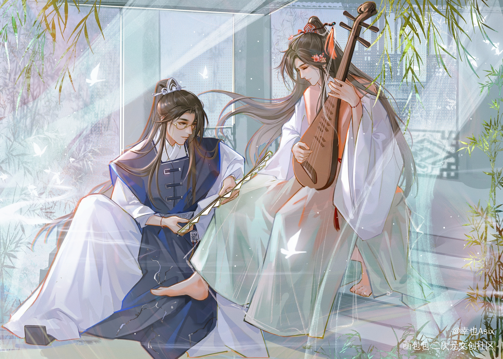 ooc私设 古风穿堂_穿堂惊掠琵琶声绘画作品