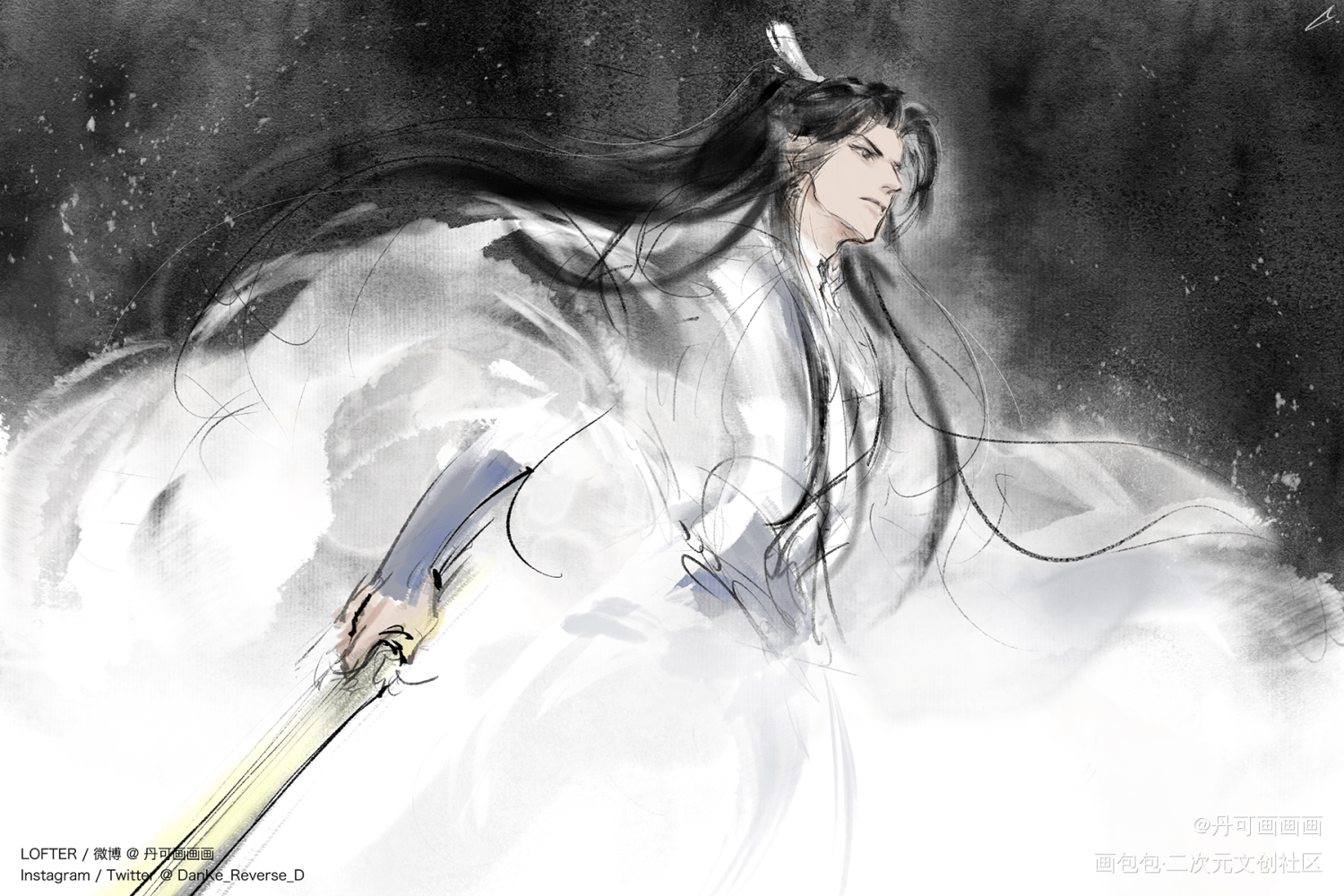 25分钟速摸晚宁_二哈和他的白猫师尊燃晚楚晚宁绘画作品