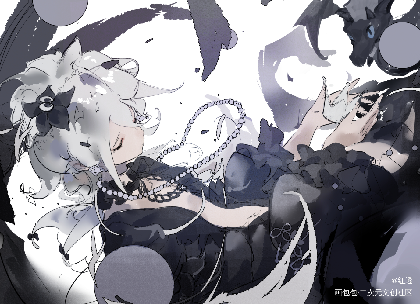 摸了_绘画绘画作品
