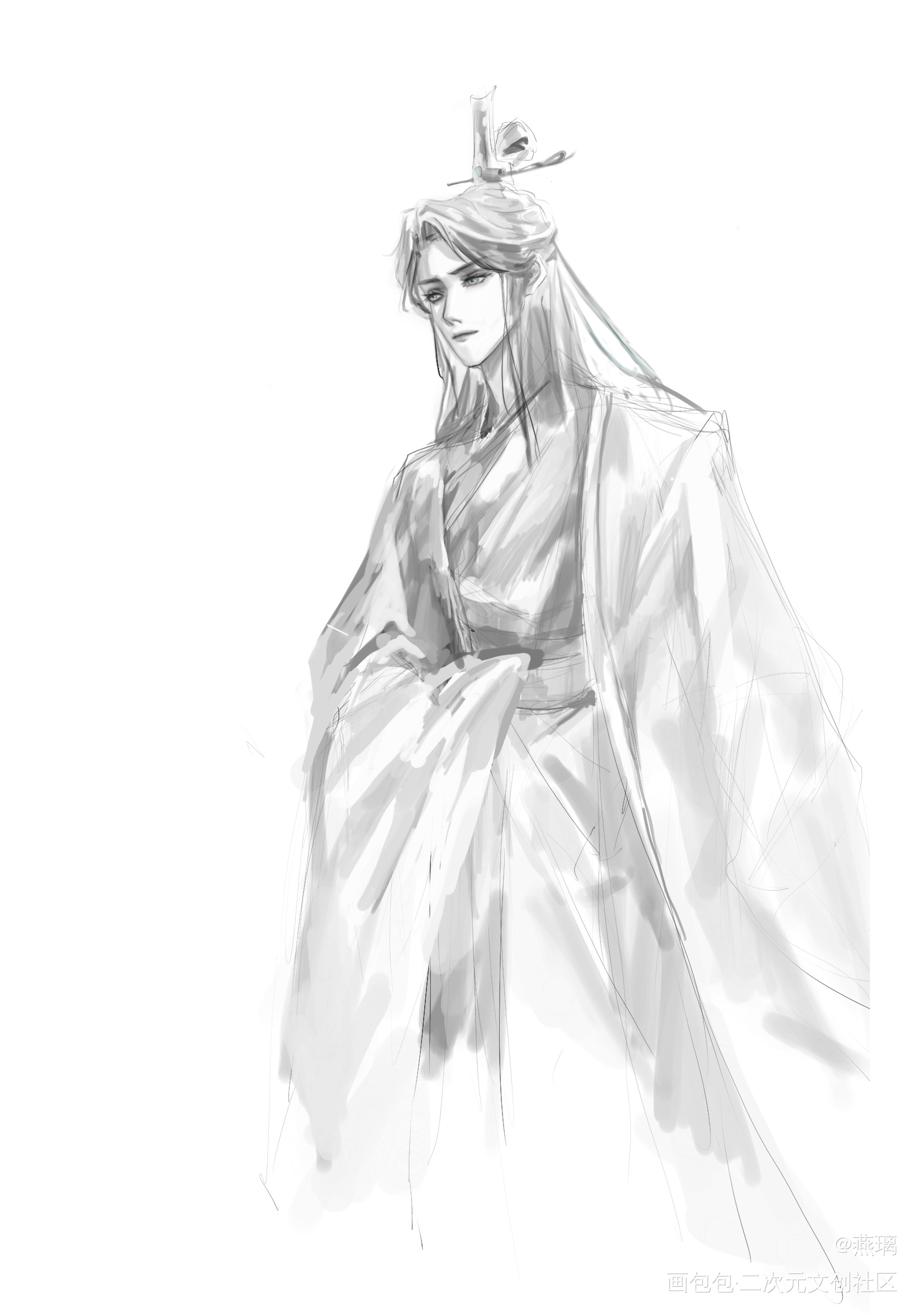 摸鱼_二哈和他的白猫师尊燃晚楚晚宁我要上首页绘画作品