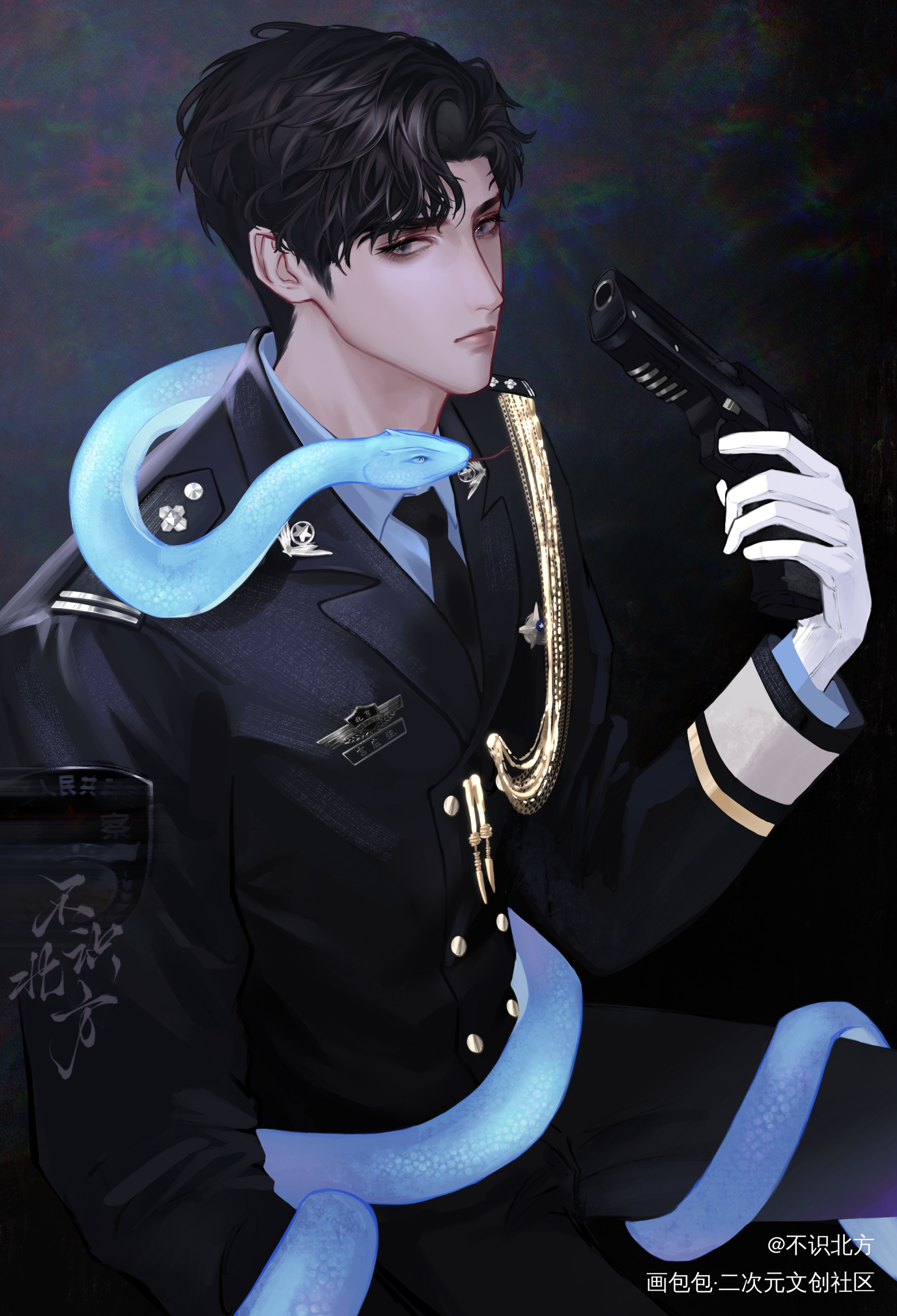 嗨～老宫_火焰戎装188男团宫任宫应弦绘画作品