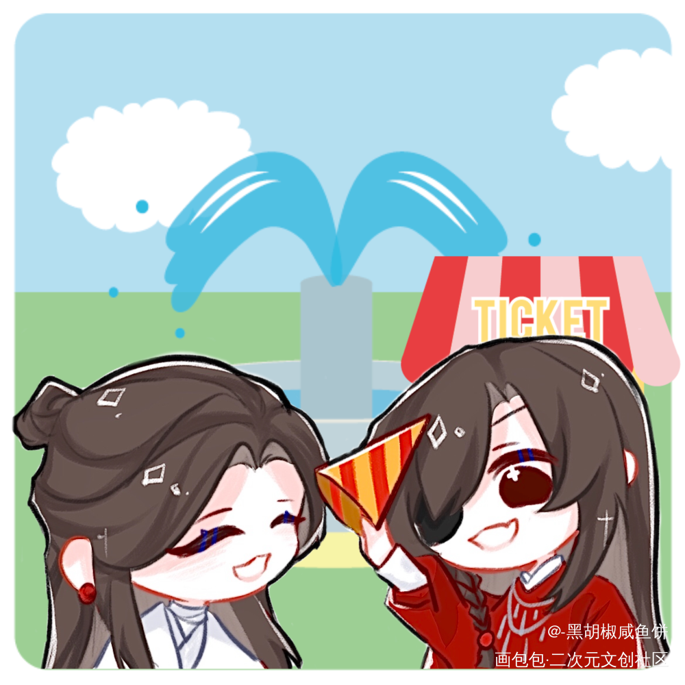 提前给怜怜过生日啦！_天官赐福花怜绘画作品