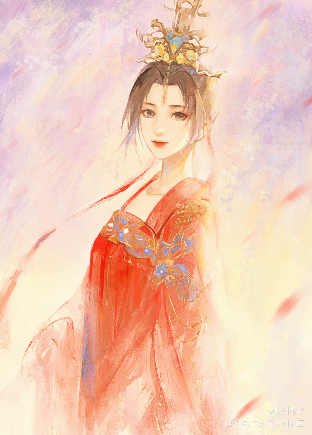 李寒衣_少年歌行古风我要上首推插画李寒衣摸鱼板绘绘画作品