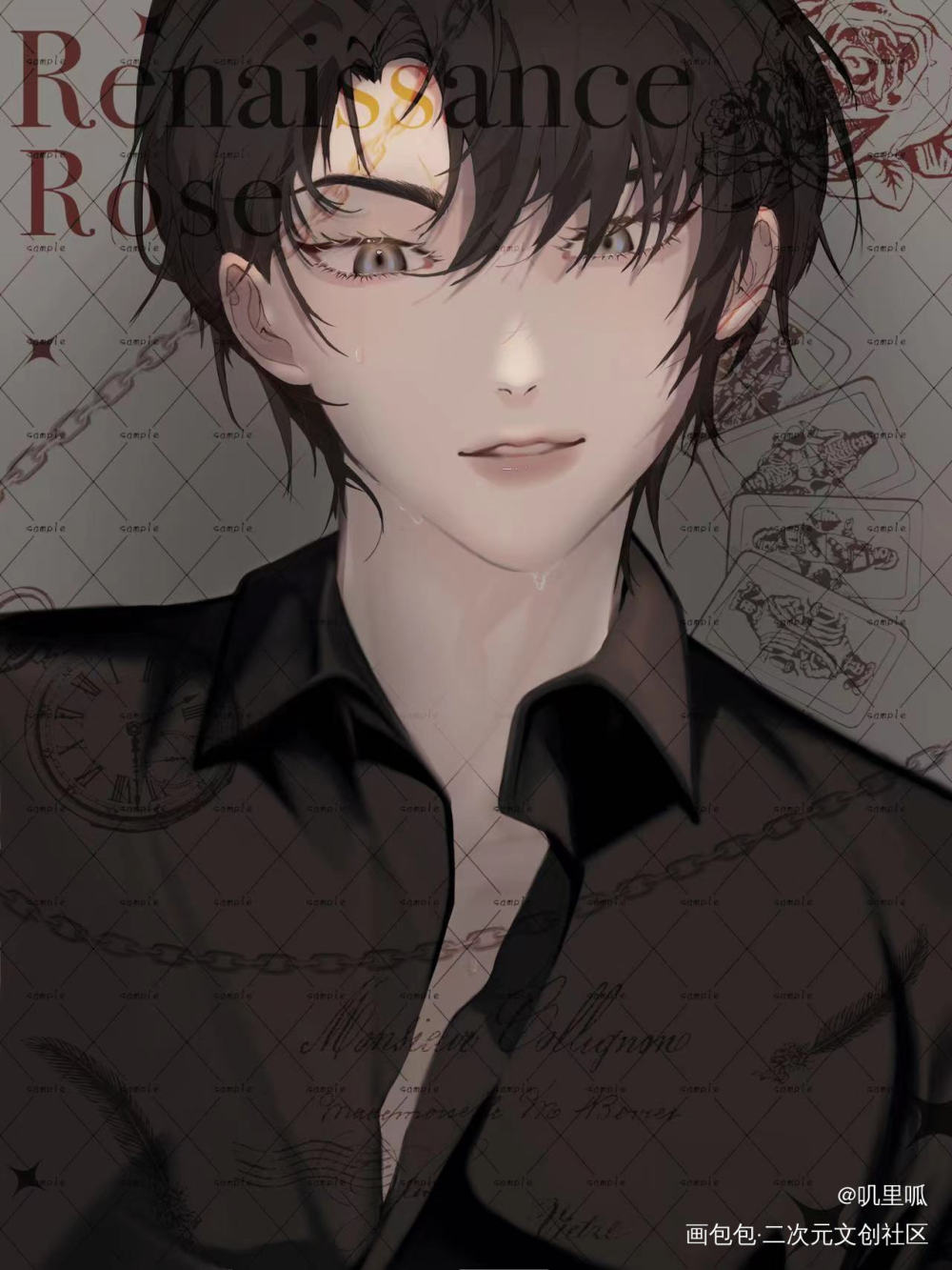 简大～_你却爱着一个傻逼188男团绘画作品