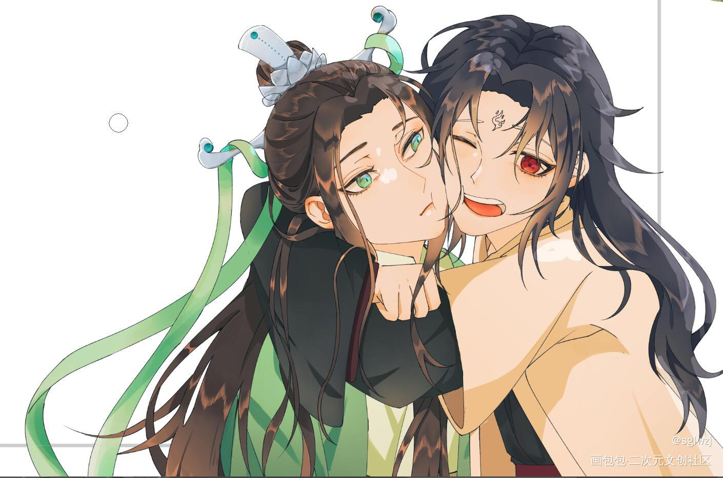 冰秋_人渣反派自救系统摸鱼页绘画作品