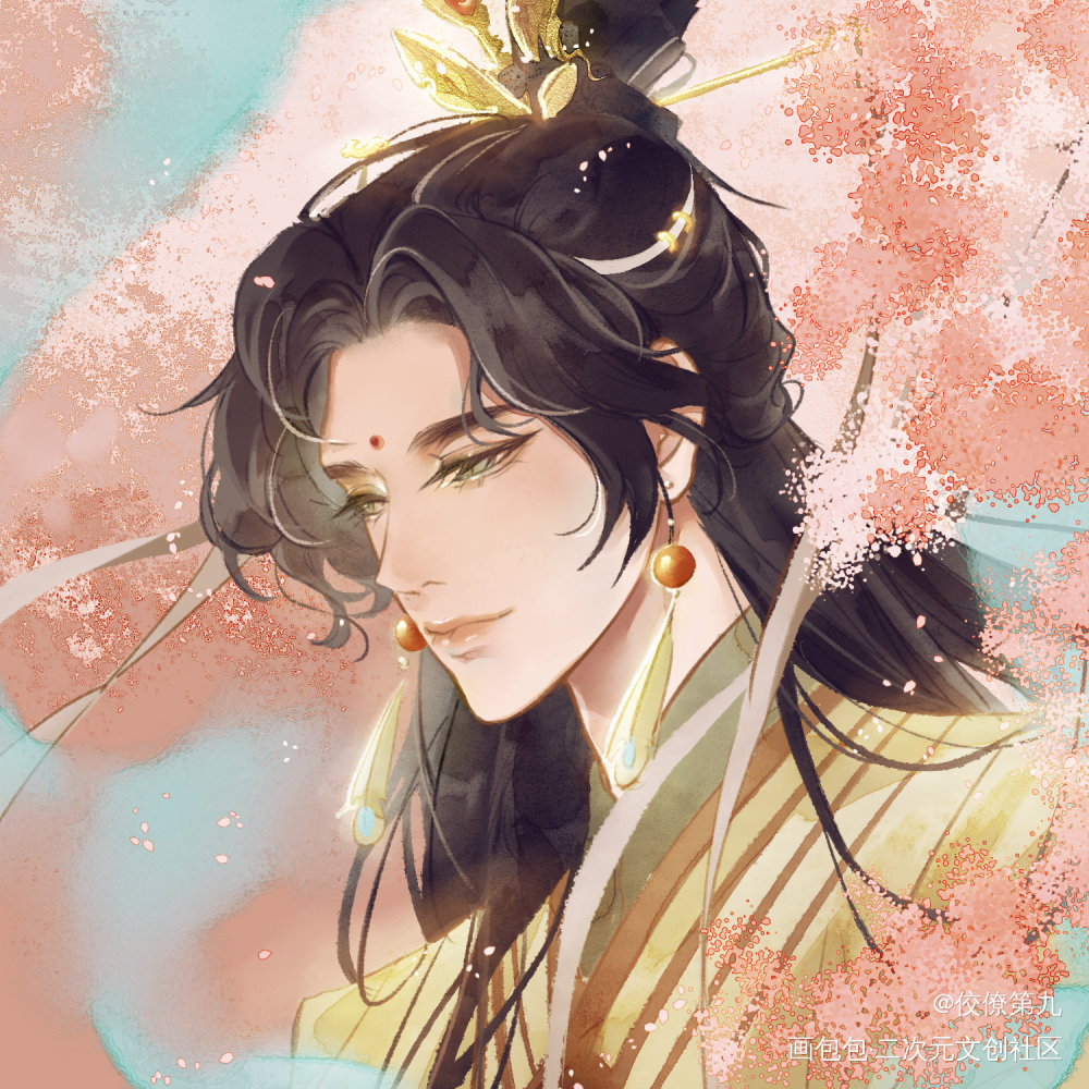 天官赐福花城谢怜_天官赐福花怜古风原耽墨香铜臭绘画作品