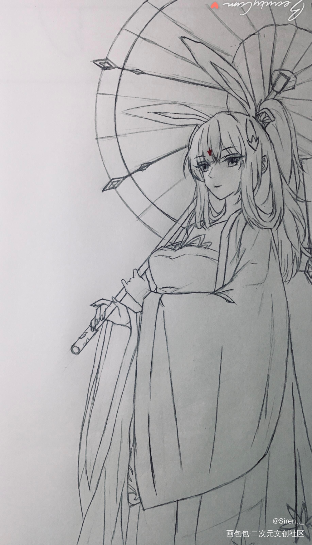 公孙离_王者荣耀公孙离铅笔黑白简笔手绘绘画作品