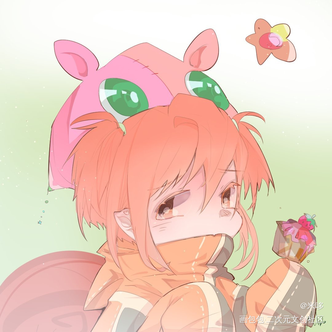 松鼠_女孩子原創绘画作品