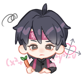 心形函数_平涂日系q版消失的初恋道枝骏佑绘画作品