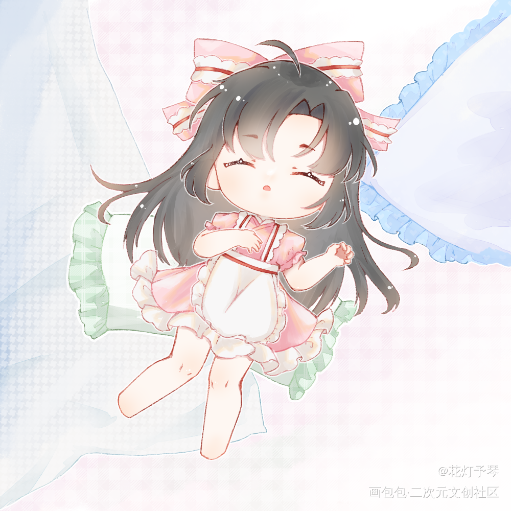 女仆羡_魔道祖师忘羡魏无羡Q版模板绘画作品