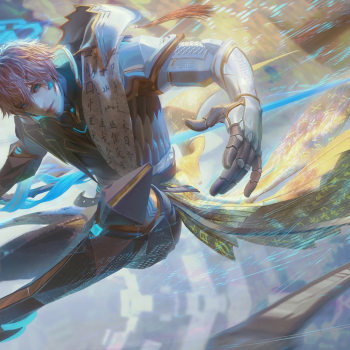 曳影_王者荣耀李白厚涂海报插画同人绘画作品