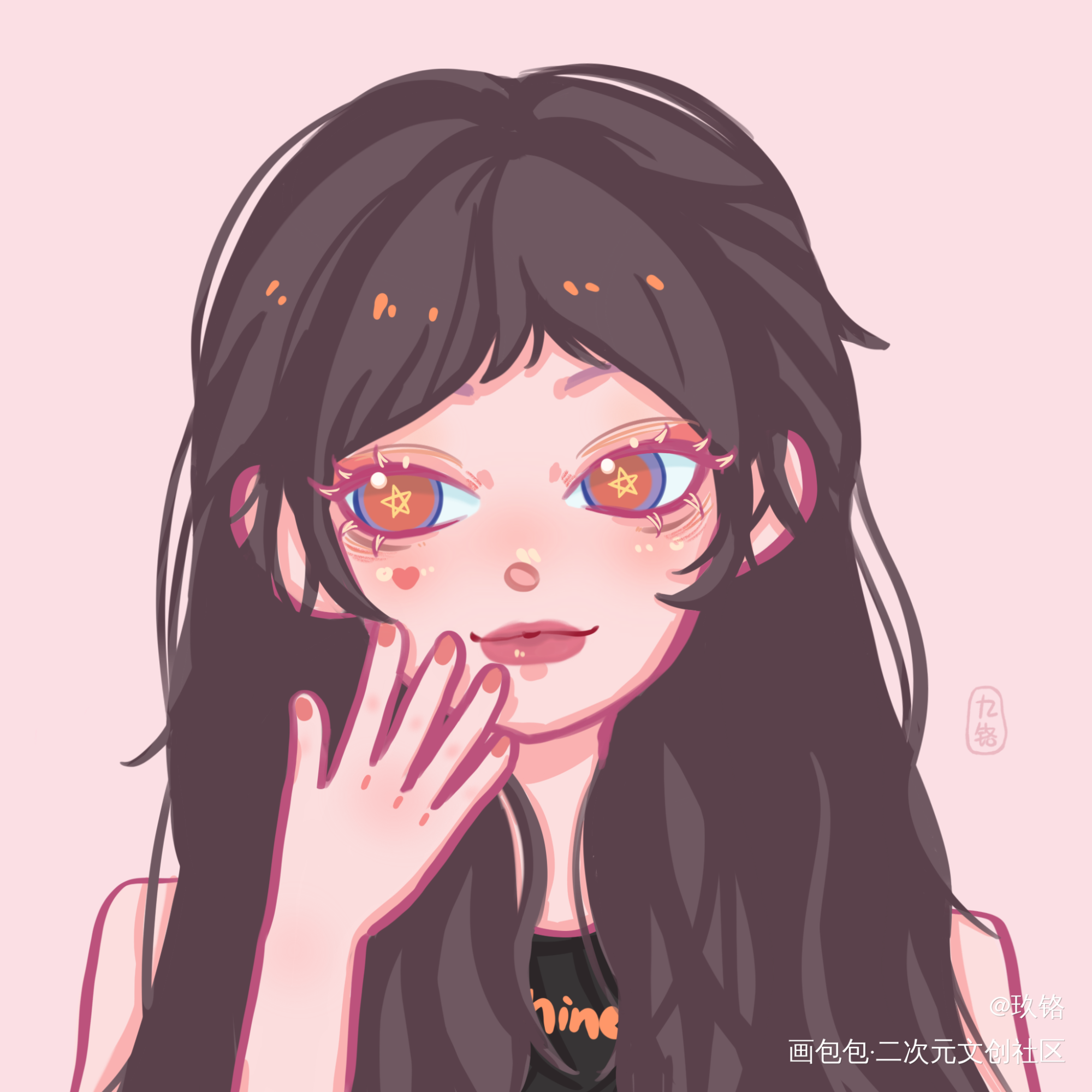 尝试一下_头像接稿板绘绘画作品