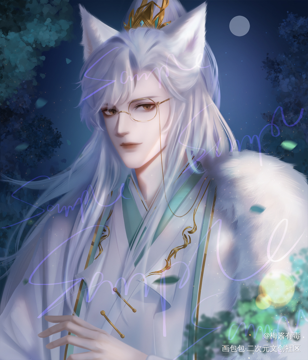 狐妖顾青裴_针锋对决188男团原顾顾青裴绘画作品