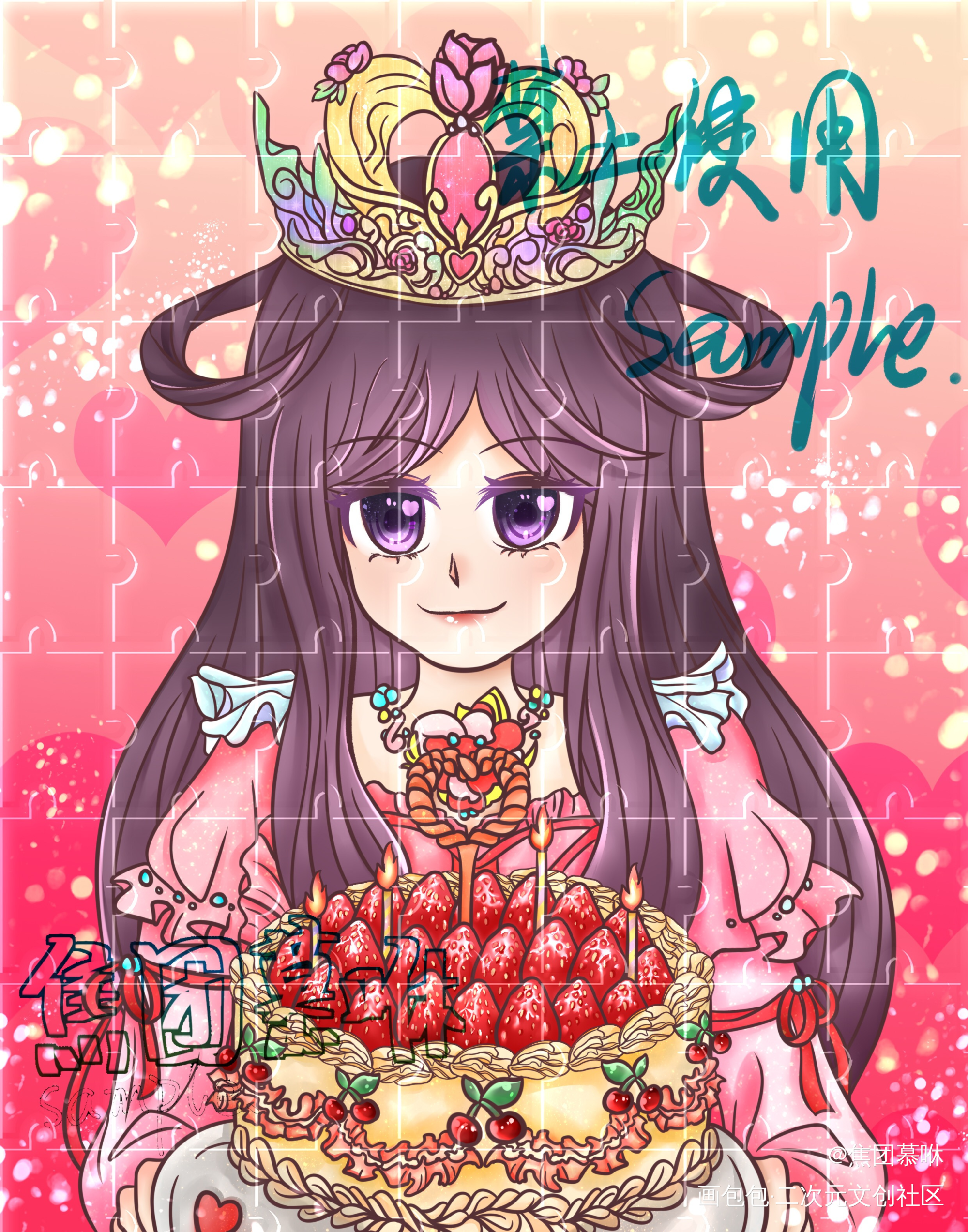 正比半身稿件❤️_指绘摸鱼约稿绘画绘画作品